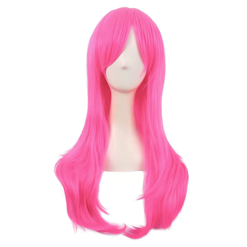 70cm Long Curly Anime Wig – Colorful Long Curls Cosplay Wig for Women & Girls Halloween Costume