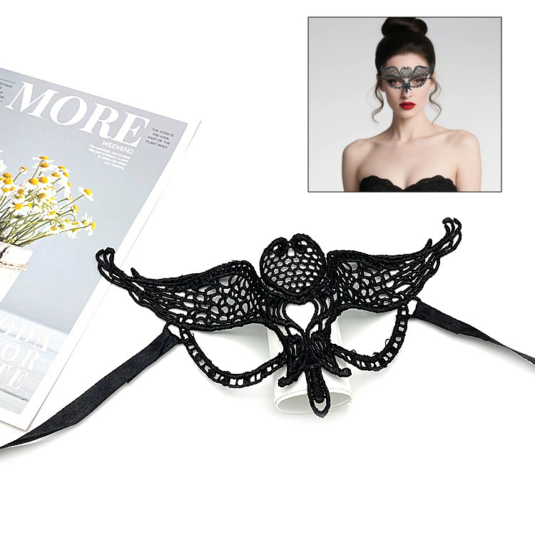 Shapeable Lace Mask – Malleable Half Face Eye Mask for Women, Bendable Black Masquerade Mask for Adult Party & Dance& Halloween Yard Decor