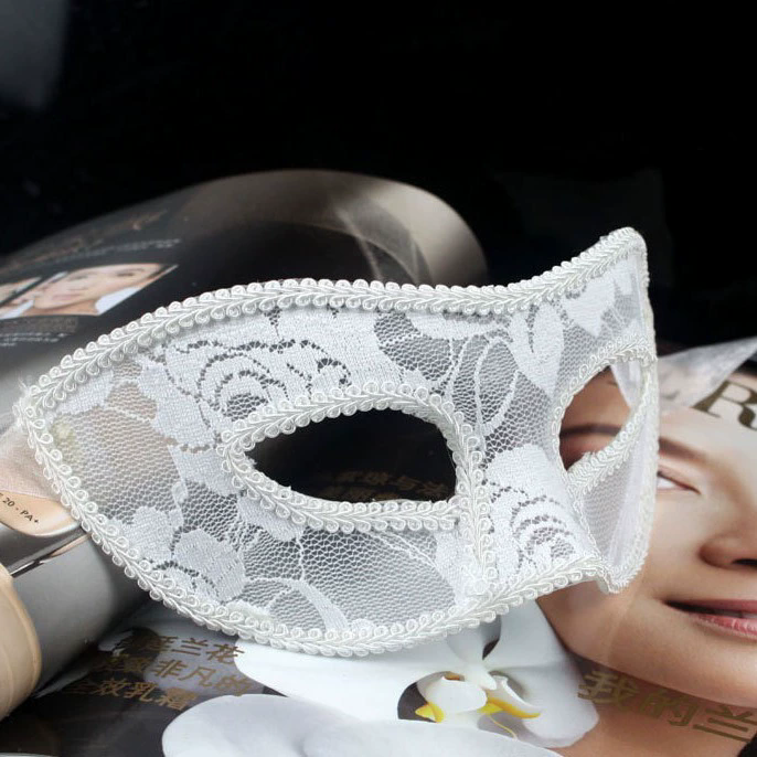 Transparent Lace Mask – Sexy Sheer Half Face Eye Mask for Women, Seductive Party Mask for Nightclub, Ball & Bachelorette
