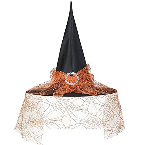 Women's Gothic Witch Hat – Adult Wizard Costume Prop for Halloween Party Decoration