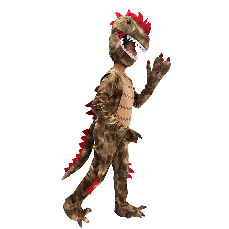Full-Body Dino Jumpsuit with Hood for Themed Celebrations, Cosplay & Performance