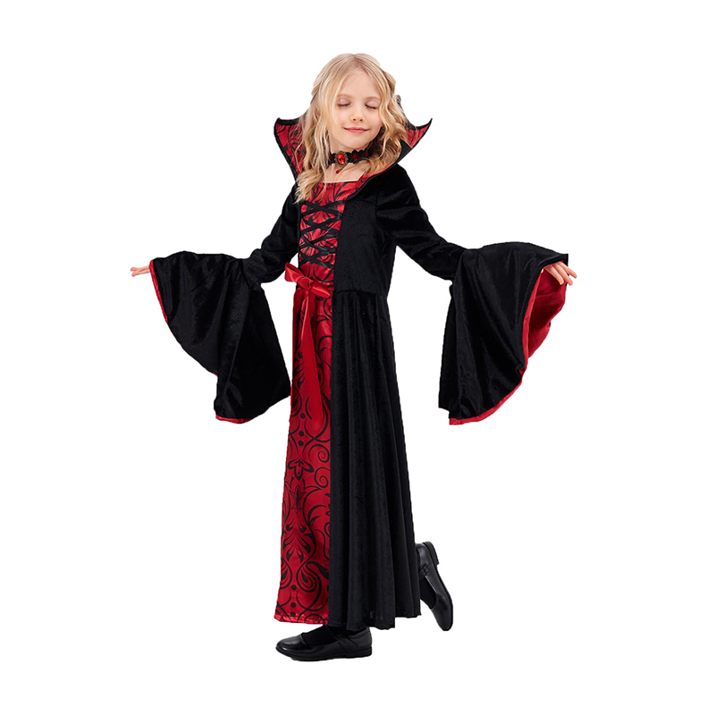 Vampire Girl Costume Spooky Halloween Vampire Princess Costume for Girls