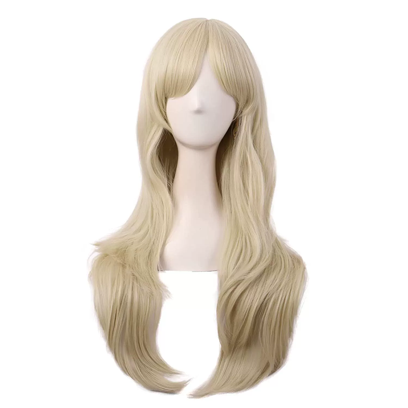 70cm Long Curly Anime Wig – Colorful Long Curls Cosplay Wig for Women & Girls Halloween Costume