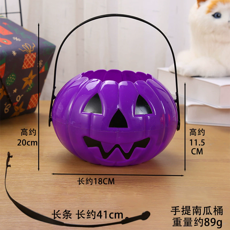 Collapsible Pumpkin Bucket – Foldable 2-in-1 Trick or Treat Candy Pail for Halloween
