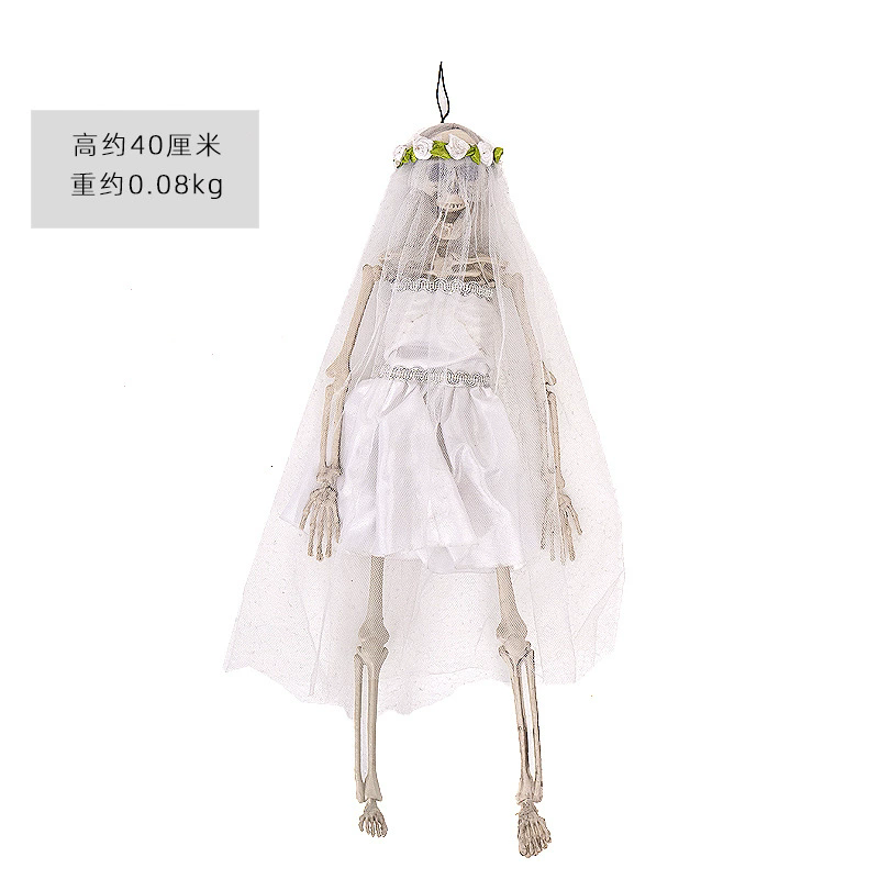 Halloween Skeleton Decoration | Day of the Dead Skull Ornament for Party | Witch, Clown, Pirate Outdoor Haunted House Props