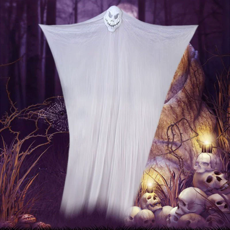 3M Giant Hanging Ghost – 10FT Extra Large Gauze Ghost with Flowing Cheesecloth Shroud for Haunted House & Yard Decor