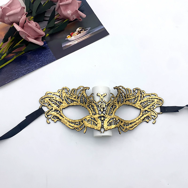 Gold Lace Masquerade Mask – Half Face Eye Mask  for Women, Sexy Party Mask for Ball & Nightclub