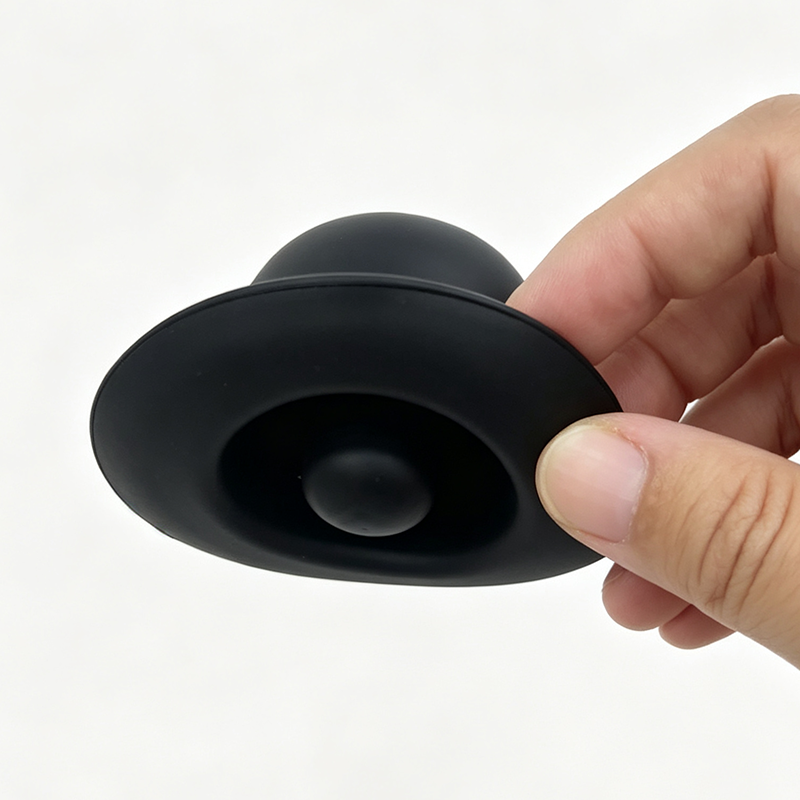 close-up embossed ribbon band rounded crown bowler hat threaded rib sealing base silicone wine stopper texture detail