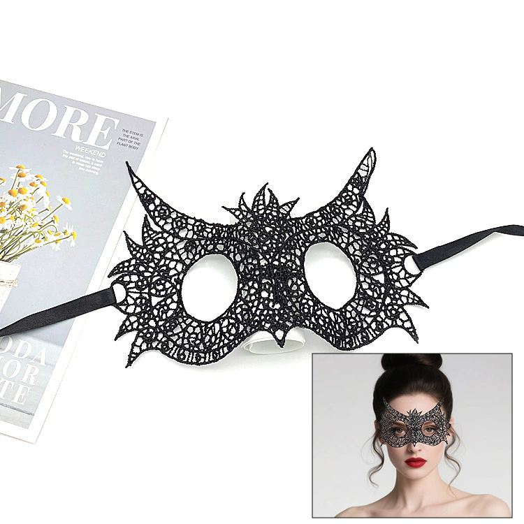Shapeable Lace Mask – Malleable Half Face Eye Mask for Women, Bendable Black Masquerade Mask for Adult Party & Dance& Halloween Yard Decor
