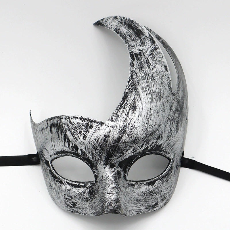 Vintage Jazz Half Face Mask – Retro Flat Top Masquerade Mask with Antique Finish for Men & Women Party Costume