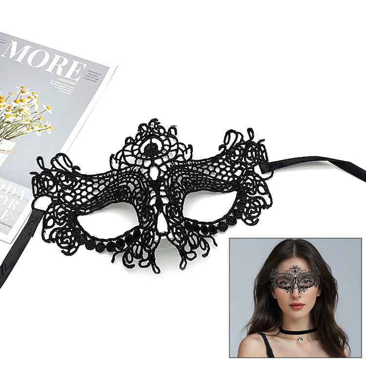 Shapeable Lace Mask – Malleable Half Face Eye Mask for Women, Bendable Black Masquerade Mask for Adult Party & Dance& Halloween Yard Decor