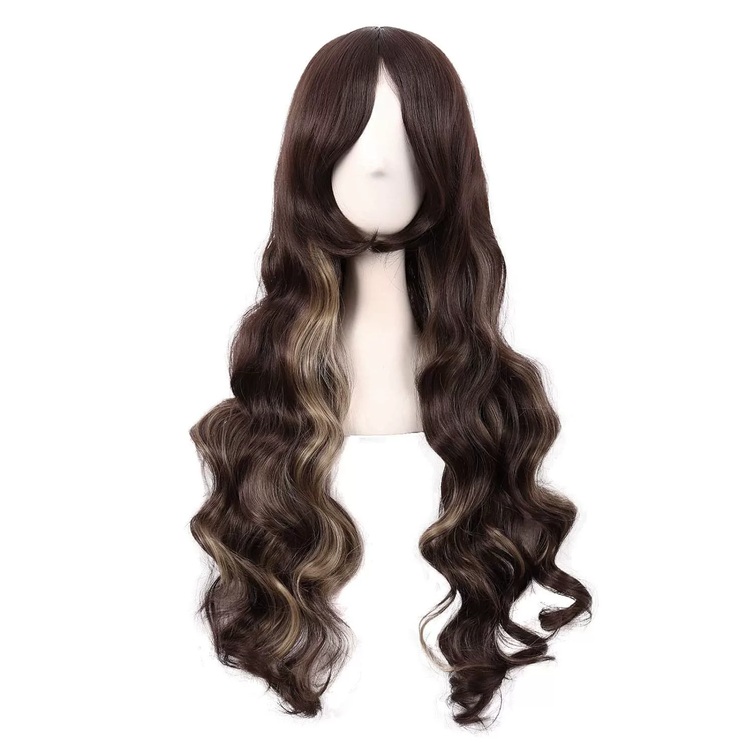 Long Spiral Curly Colorful Wig – Rainbow Curls Anime Cosplay Synthetic Wig for Women & Girls Party Prop
