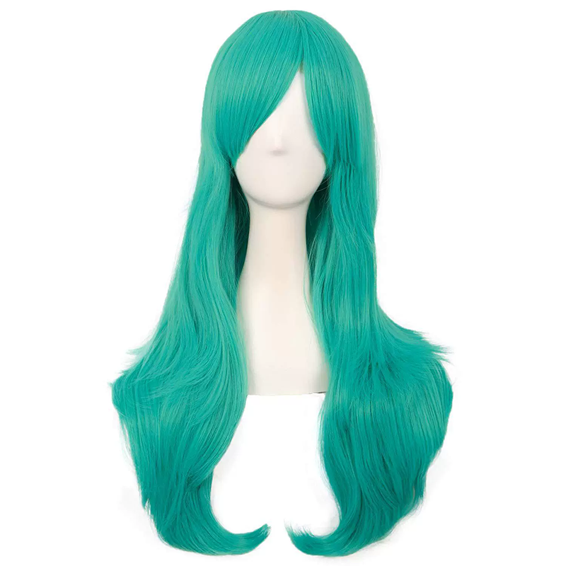 70cm Long Curly Anime Wig – Colorful Long Curls Cosplay Wig for Women & Girls Halloween Costume