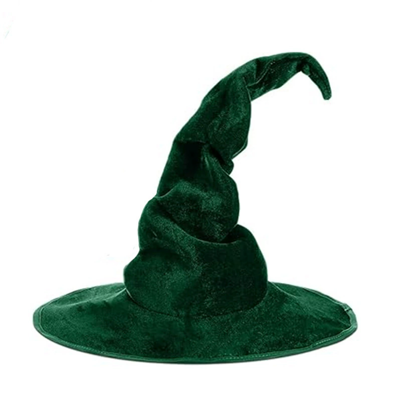 Twisted Crinkle Witch Hat for Women – Bumpy Wizard Headwear, Halloween Costume Prop