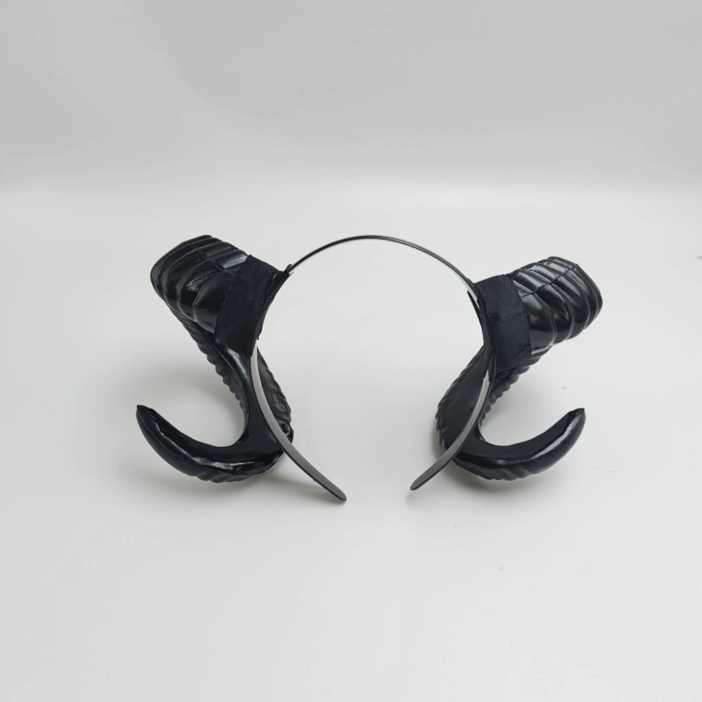 Realistic Sheep Horn Headband – Lifelike Curved Ram Horn Hairband for Women Men Halloween Costume