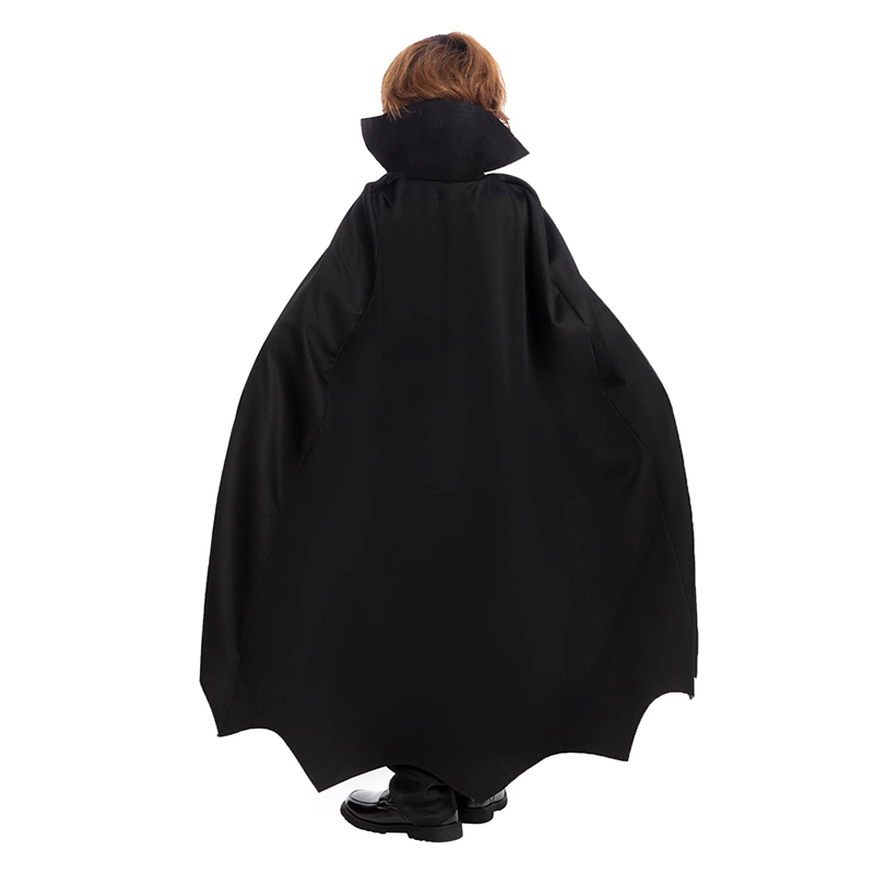 Gothic Vampire Lord Costume for Boys Dark Aristocrat Set with Cape & Vest for Halloween