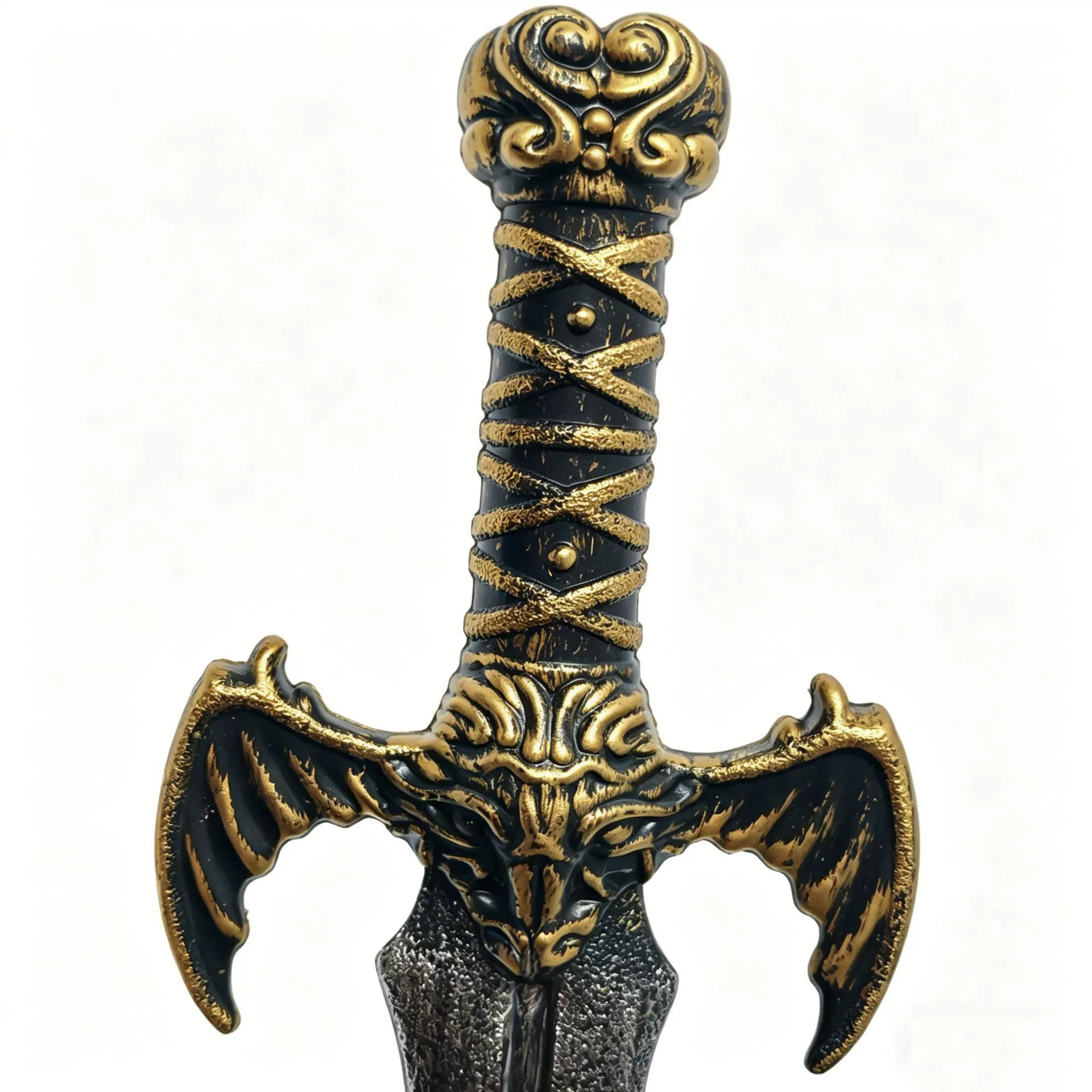 Plastic Bat Eagle Head Snake Head Dagger Prop – Plastic Serpent Handle Short Sword for Assassin Halloween Costume