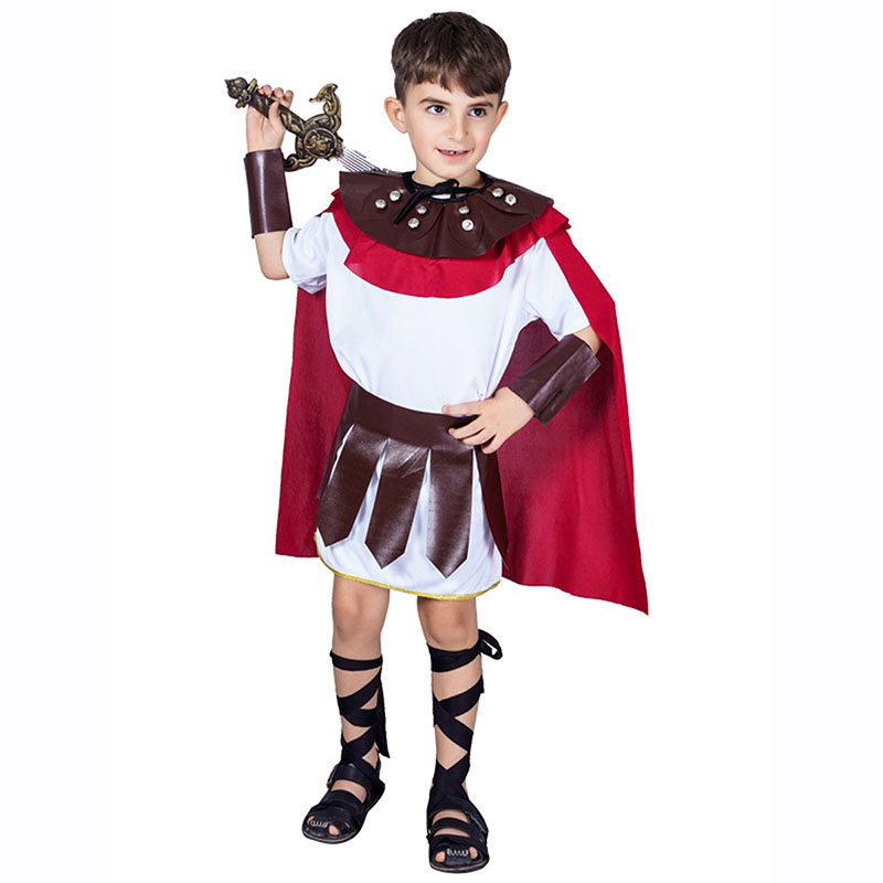 Kids Roman Warrior Costume – Boys Halloween Gladiator Outfit for Cosplay & Fancy Dress
