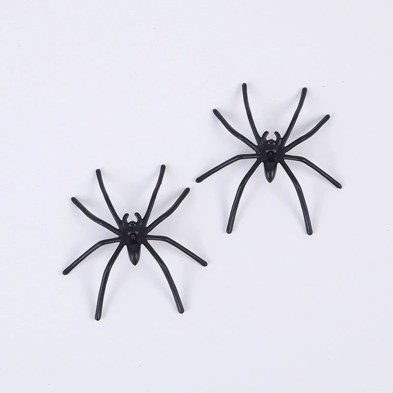 Black Plastic Spider – Realistic Fake Spider for Halloween Decor Party Prop