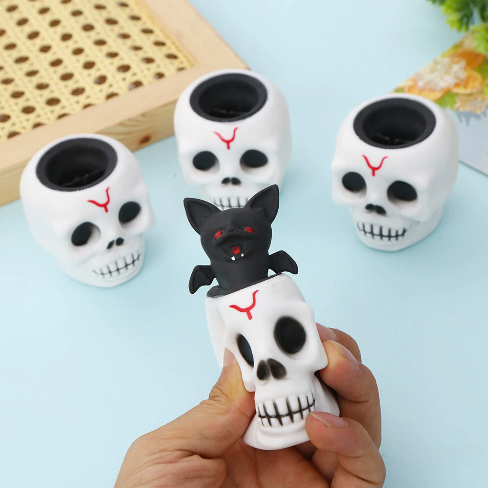 Squishy Pumpkin Ghost Toy – Funny Halloween Slow Rise Stress Relief Squeeze Prop