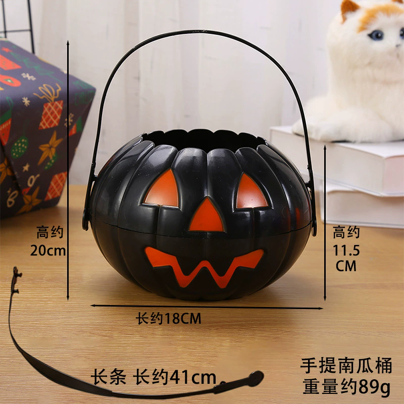 Collapsible Pumpkin Bucket – Foldable 2-in-1 Trick or Treat Candy Pail for Halloween