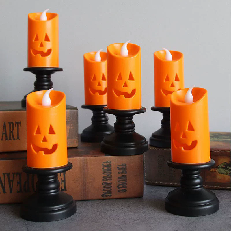 LED Flameless Candle – Flickering Battery Operated Fake Candle for Halloween Home Decor