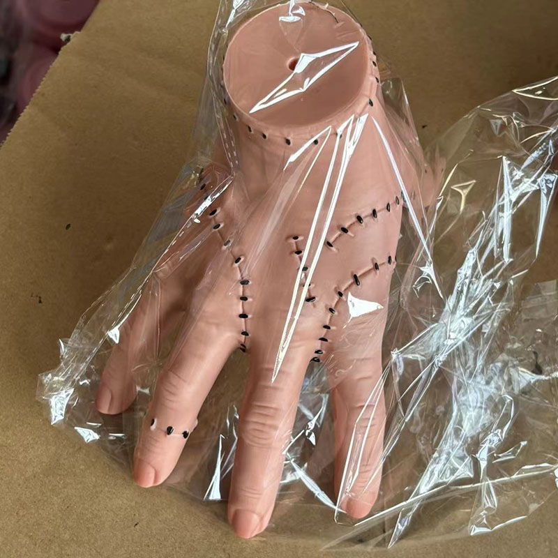 Adams Family Severed Hand Prop – Vinyl Fake Rubber Hand for Halloween Prank Toy