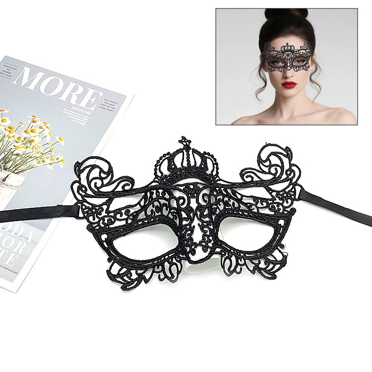Shapeable Lace Mask – Malleable Half Face Eye Mask for Women, Bendable Black Masquerade Mask for Adult Party & Dance& Halloween Yard Decor