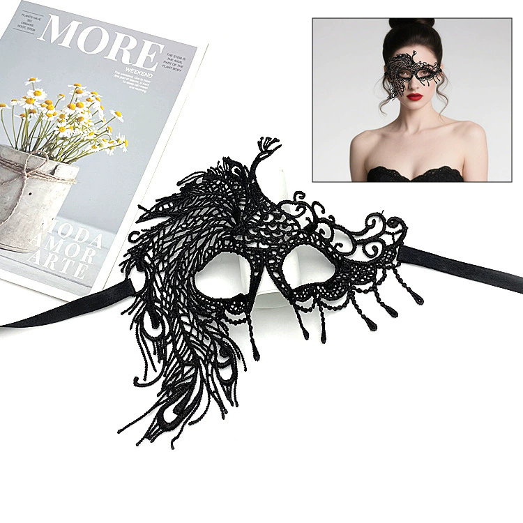 Shapeable Lace Mask – Malleable Half Face Eye Mask for Women, Bendable Black Masquerade Mask for Adult Party & Dance& Halloween Yard Decor