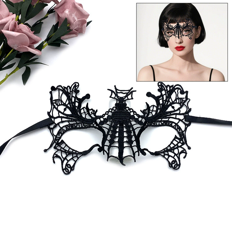 Shapeable Lace Mask – Malleable Half Face Eye Mask for Women, Bendable Black Masquerade Mask for Adult Party & Dance& Halloween Yard Decor