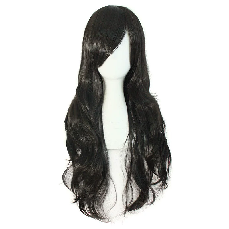 70cm Long Curly Anime Wig – Colorful Long Curls Cosplay Wig for Women & Girls Halloween Costume