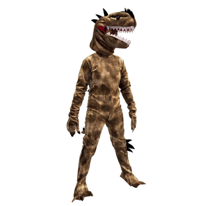 Full-Body Dino Jumpsuit with Hood for Themed Celebrations, Cosplay & Performance