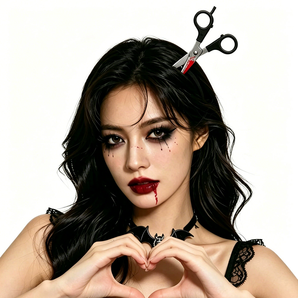 Horror Through Head Knife Headband – Bloody Axe Hairband for Scary Zombie Costume Halloween Party Prop