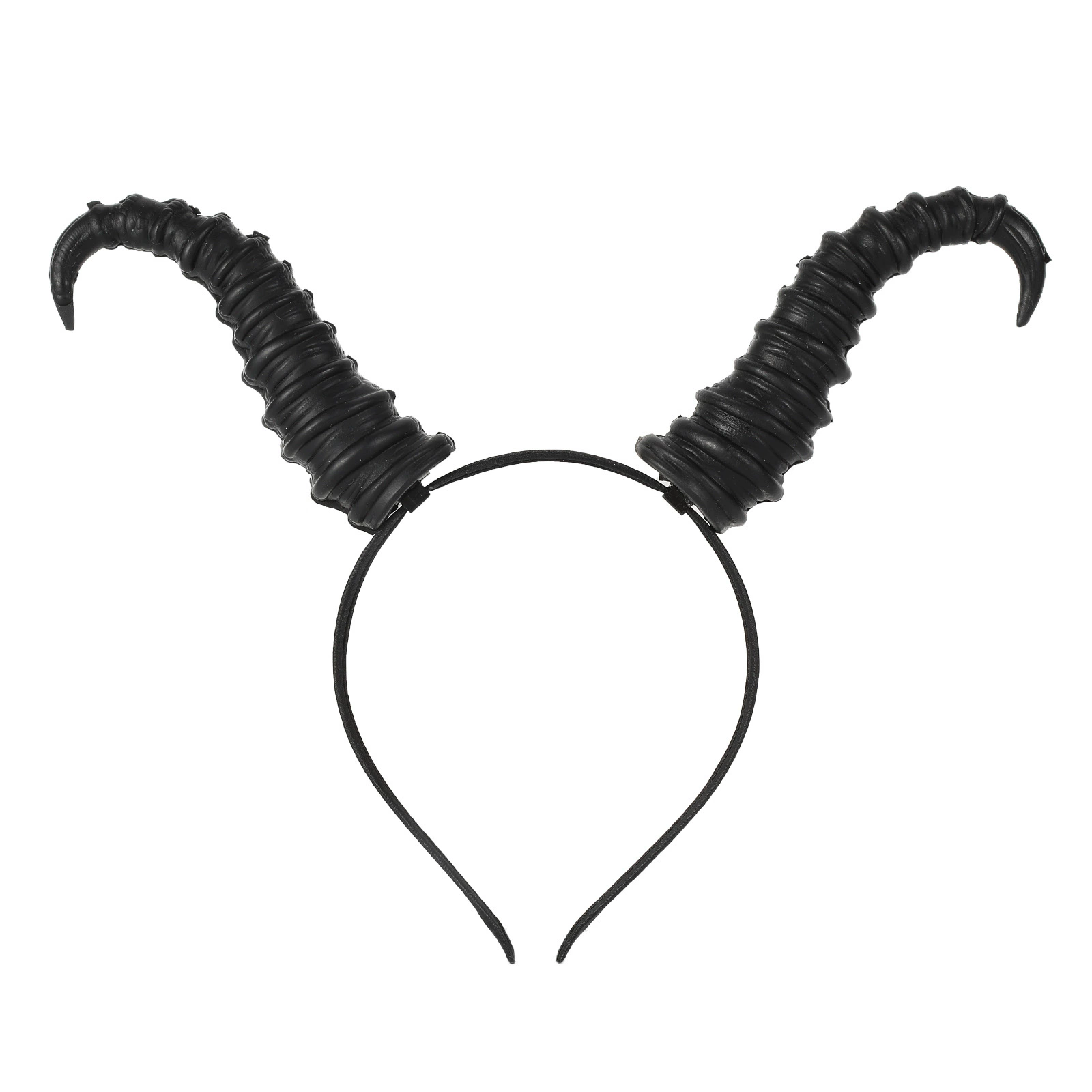 Ram Horn Headband – Curved Goat Horn Hairband for Men Women Halloween Costume Prop