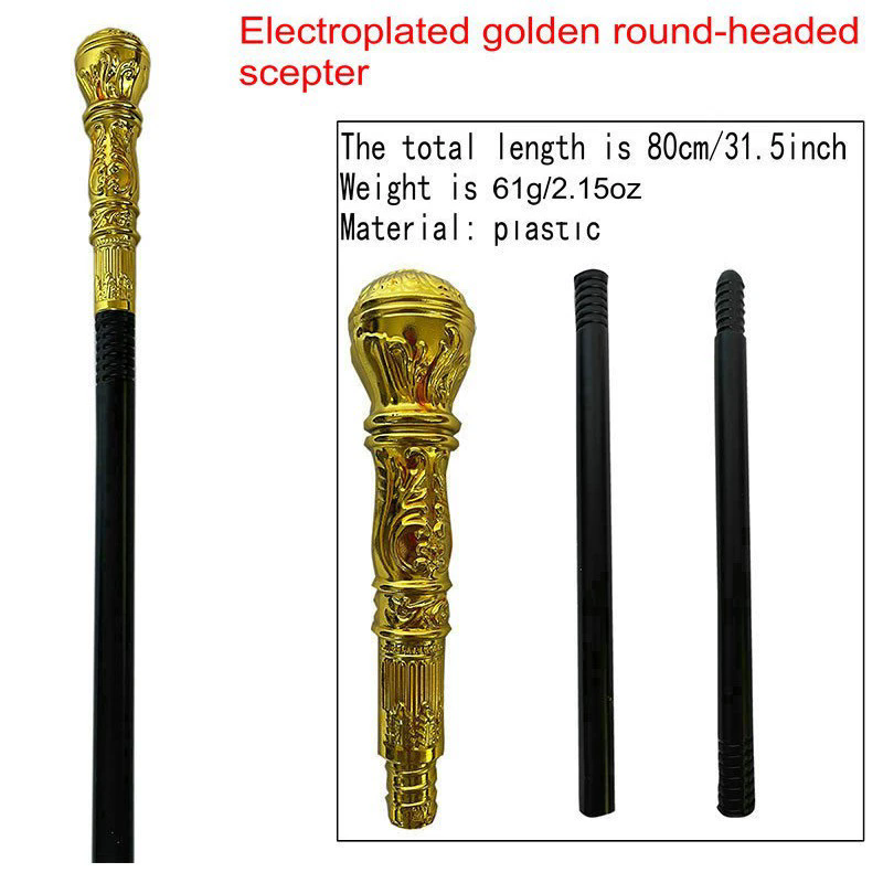 Egyptian Pharaoh Scepter – Gold Crook and Flail Staff for King Costume Halloween Prop