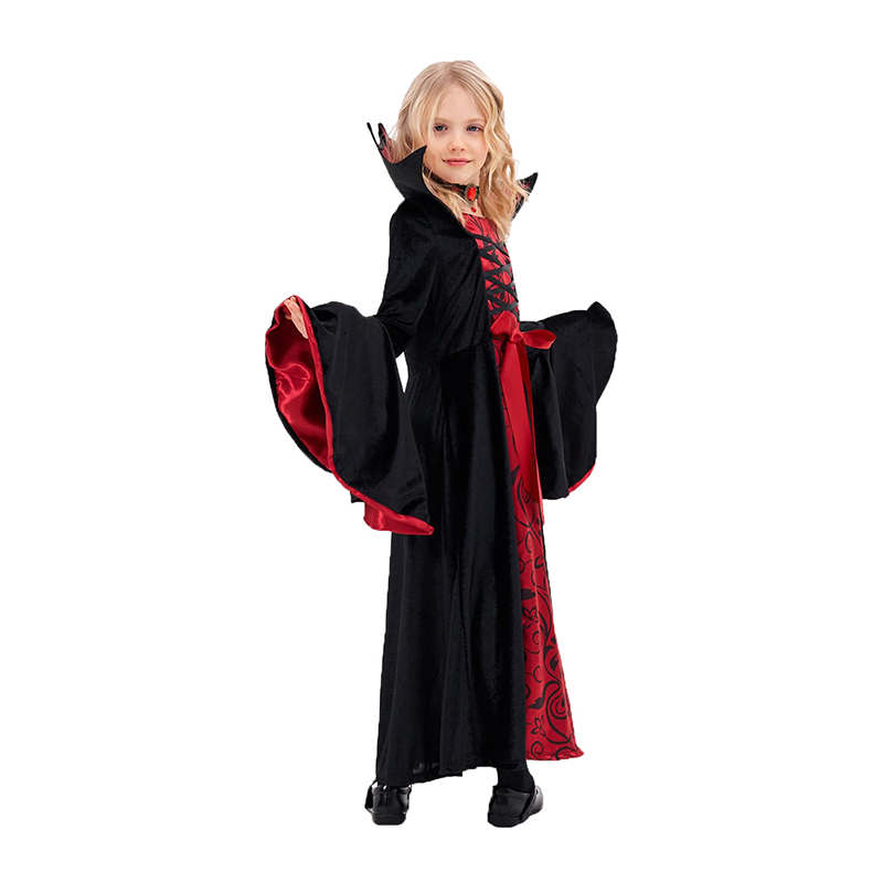 Vampire Girl Costume Spooky Halloween Vampire Princess Costume for Girls