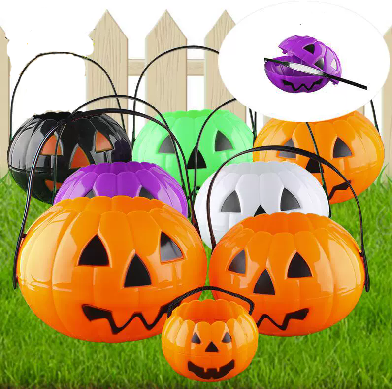 Collapsible Pumpkin Bucket – Foldable 2-in-1 Trick or Treat Candy Pail for Halloween