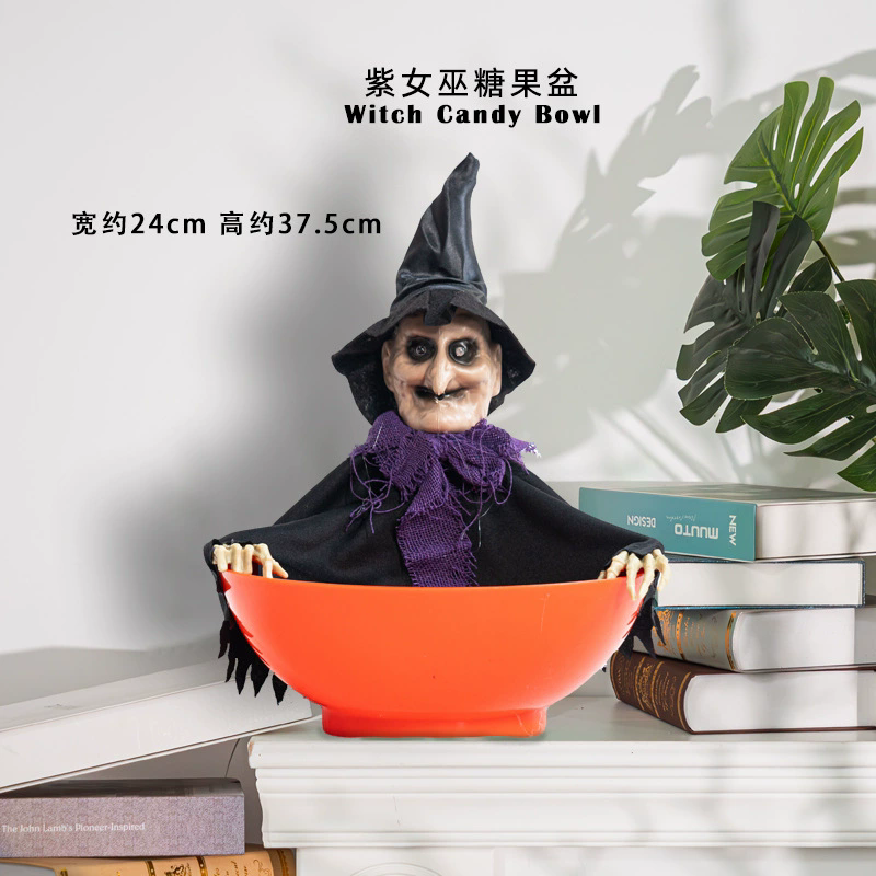 Electric Sensor-Activated Walking Ghost Hand Candy Bowl – Halloween Motion Sensor Decoration for Bar, Party, Haunted House