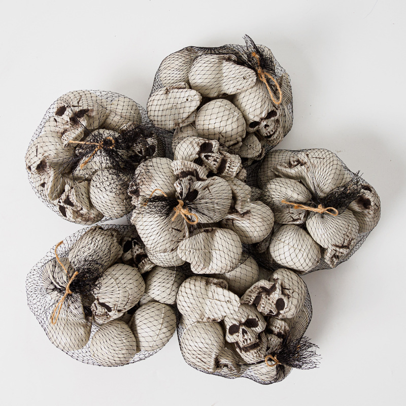 Realistic Human Skull Decoration for Halloween – Life Size Fake Skeleton Head Prop for Party, Haunted House, or Home Shelf Display