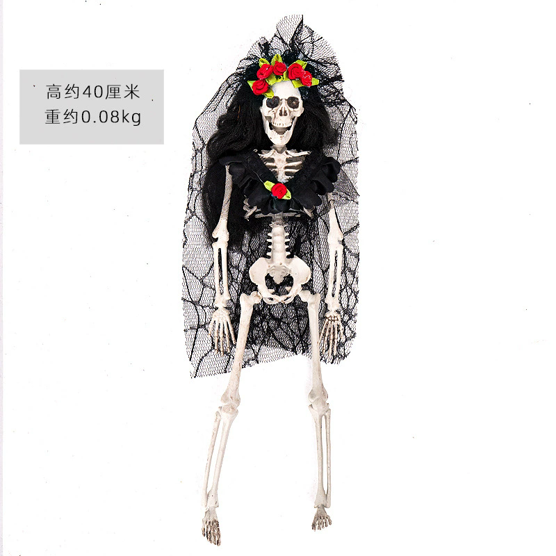 Halloween Skeleton Decoration | Day of the Dead Skull Ornament for Party | Witch, Clown, Pirate Outdoor Haunted House Props