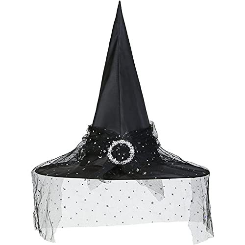 Women's Gothic Witch Hat – Adult Wizard Costume Prop for Halloween Party Decoration