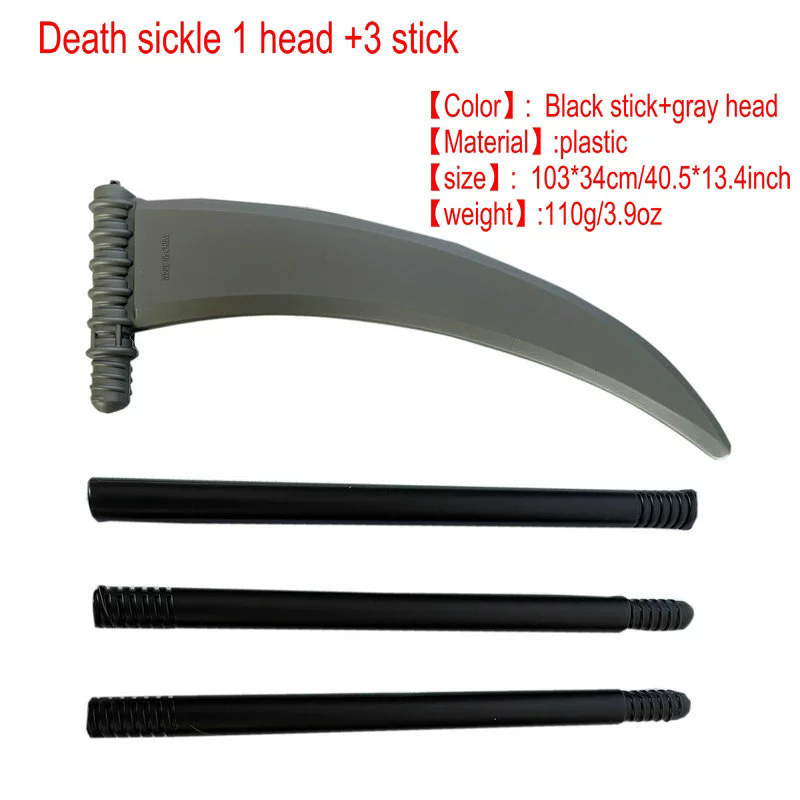 Grim Reaper Scythe Prop Trident Halloween Battle Axe Prop – Realistic Viking Axe Weapon for Accessory