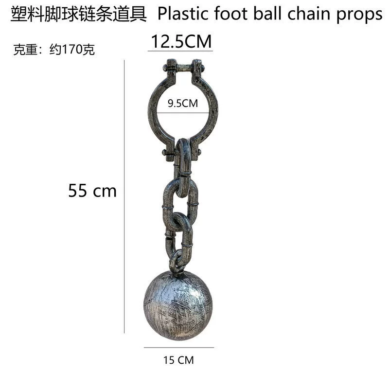 Halloween Chain Weapon Prop – Plastic Metal Link Flail for Ninja Assassin Costume Accessory