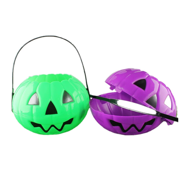 Collapsible Pumpkin Bucket – Foldable 2-in-1 Trick or Treat Candy Pail for Halloween