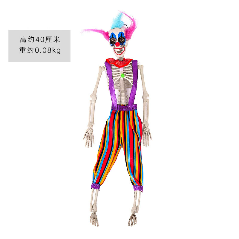 Halloween Skeleton Decoration | Day of the Dead Skull Ornament for Party | Witch, Clown, Pirate Outdoor Haunted House Props