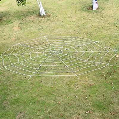 Triangular Spider Web Prop – Large 3D Halloween Cobweb for Prank, Haunted House & Outdoor Yard Decoration