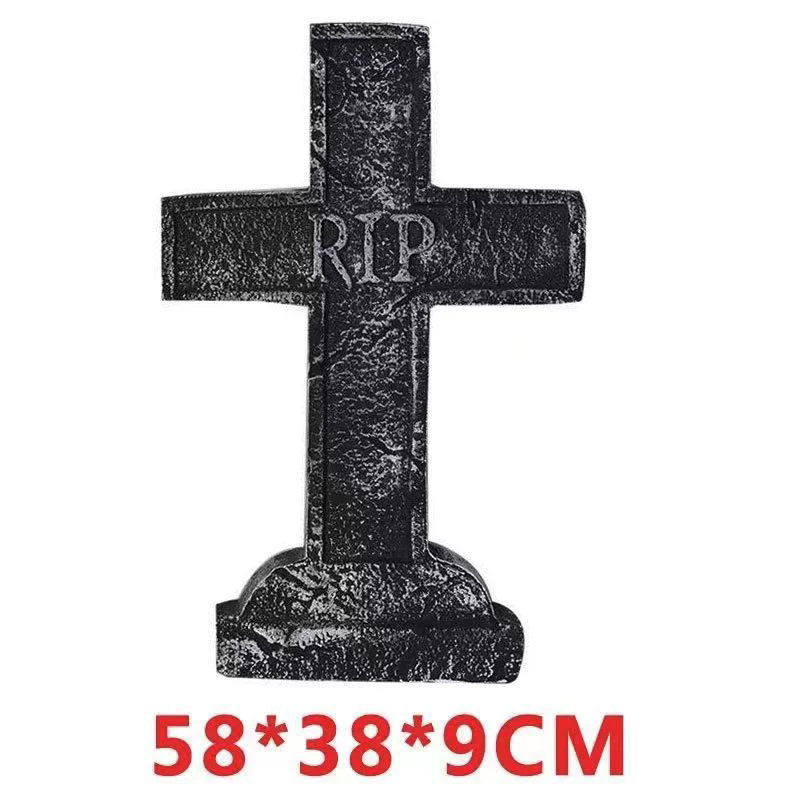 3D Foam Tombstone – Lightweight Halloween Gravestone with Realistic Stone Texture for Haunted Yard & Cemetery Decor