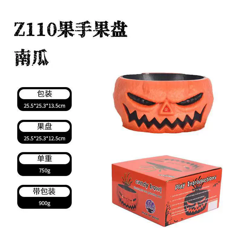 Electric Ghost Hand Candy Bowl – Motorized Animated Skeleton Hand Reaching for Candy for Halloween Party & Trick or Treat