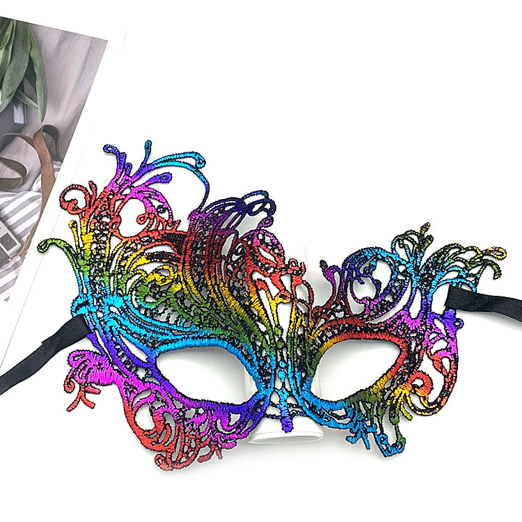 Gold Phoenix Lace Mask – Half Face Sexy Eye Mask for Women, Flame Pattern Masquerade Mask for Adult Halloween Party