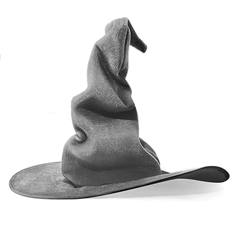 Twisted Crinkle Witch Hat for Women – Bumpy Wizard Headwear, Halloween Costume Prop